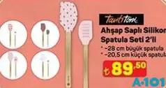 TANTİTONİ AHŞAP SAPLI SİLİKON SPATULA SETİ 2'Lİ